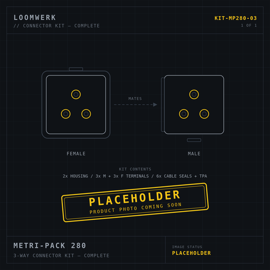 Metri-Pack 280 3-pin connector kit — placeholder image