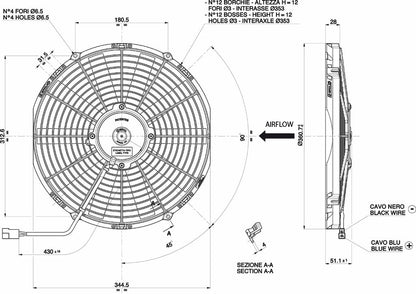 SPAL fan 330 mm — pusher